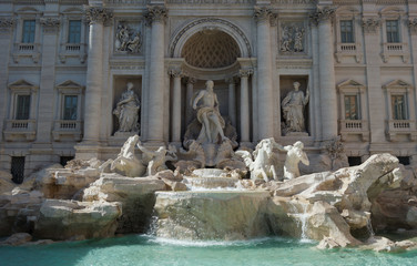 Fontana di Trevi during the day