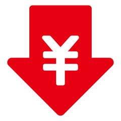 Obraz premium 値下げ矢印