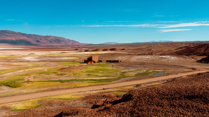 road in the mountains soccer field