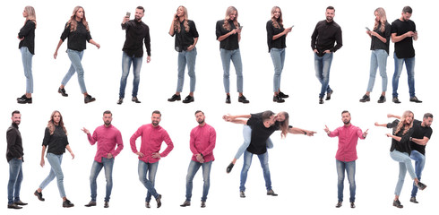 collage of photos of happy young people.