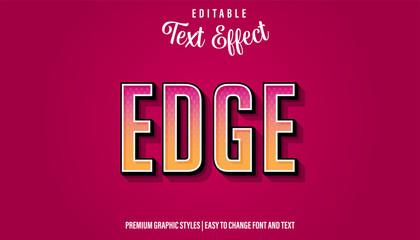 Edge Modern Gradient Style Editable Text Effect Premium EPS