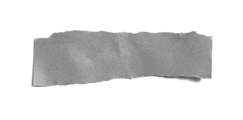 old torn paper isolated on white background with space for text