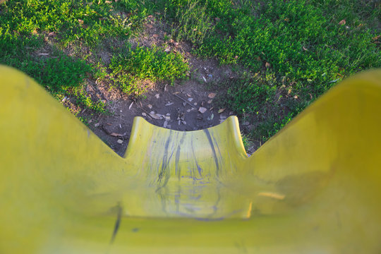 High Angle View Of Slide At Playground