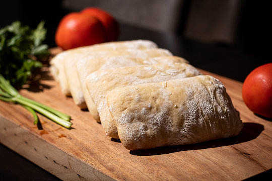 ciabatta, tomato and parsley