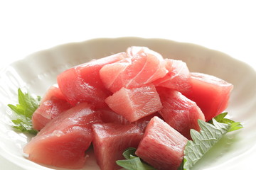 Japanese food, freshness tuna Maguro fish raw food 
