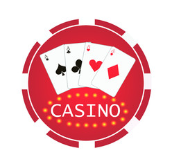 vector illustration of casino logo