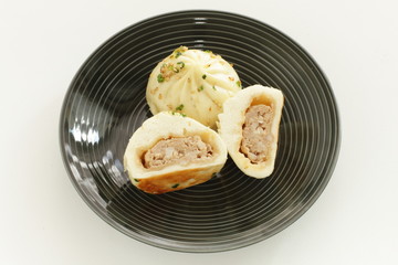 Chinese food, dumping Sheng Jian Bao pan fried meat bun