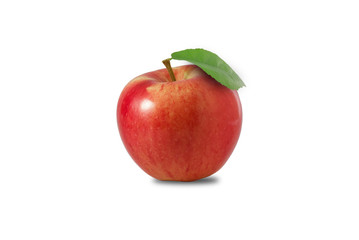Fototapeta na wymiar Red apples isolated on a white background