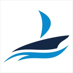 simple boat logo designs template
