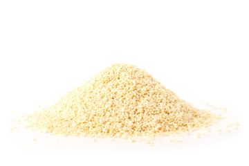 Pile of Sesame seed on white background
