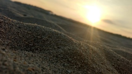 sunset in the desert