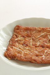 Japanese food, burdock root vegetable in fish cake