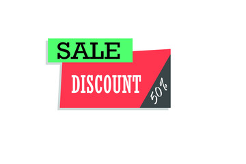 Sale, Discount, offer Styled origami Banners, Labels, Tags, Emblems. Vector