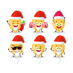 Santa Claus emoticons with yellow baloon cartoon character