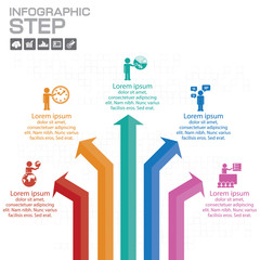 Vector elements for infographic. Template for diagram, graph, presentation and chart. Business concept with 5 options, parts, steps or processes.