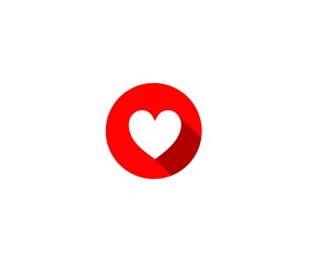 Red Heart Love Logo Icon 