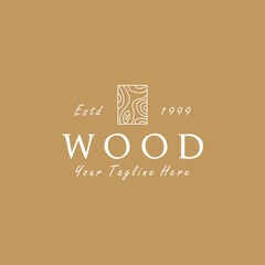 Obraz premium Wood or tree logo design inspiration
