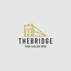Fototapeta premium The bridge minimalist logo design inspiration