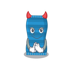 Beach towel clothed as devil cartoon character design concept
