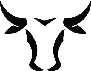 creative bull head for a logo icon vector art design  