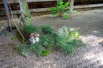 お地蔵様と狸と