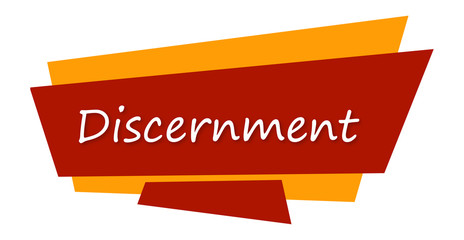 Discernment - text written on colourful background