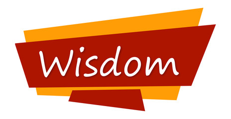 Wisdom - text written on colourful background
