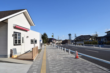 Fototapeta na wymiar Cityscape of Oarai, Ibaraki Prefecture, Japan