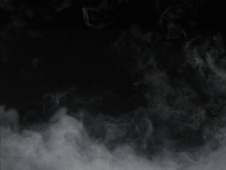 smoke on black background - 351775935