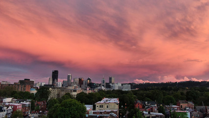 Skyline at sunset