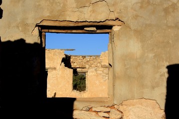 Ruins in the Australian desert.