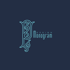 Luxury monogram P