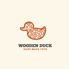 Wooden duck logo