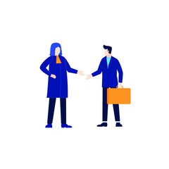 Obraz premium Prosecutor and lawyer illustration flat design