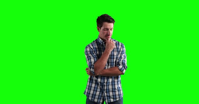 Animation of man in a green background