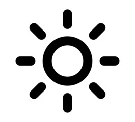 Sun icon vector for web and app