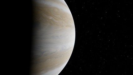 realistic jupiter in the solar system 3d render © Aleksandr