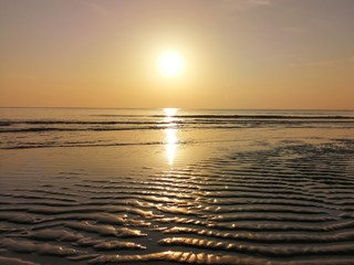 Morning sun on the beach
