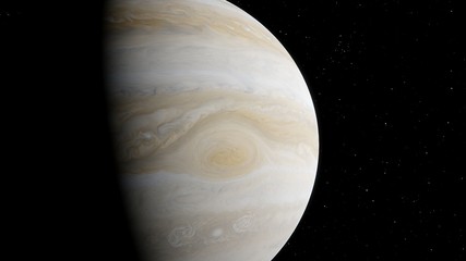 realistic jupiter in the solar system 3d render © Aleksandr
