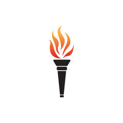 Fire torch graphic design template vector isolated