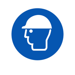 Wear Head Protection Symbol, Vector Illustration, Isolate White Background Icon. EPS10