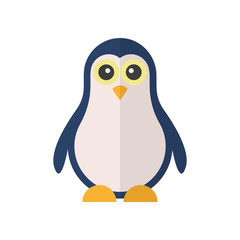 cartoon penguin with blank sign