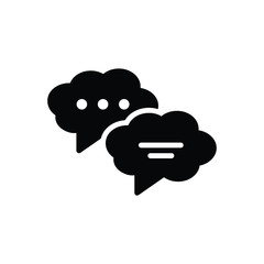 Black solid icon for dialogue