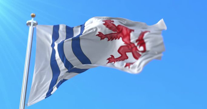 Flag of the region of Nouvelle-Aquitaine, France. Loop