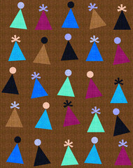 Elagance mix object pattern with color backgound