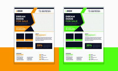 Real estate Concept of architecture design Modern flyer and poster template