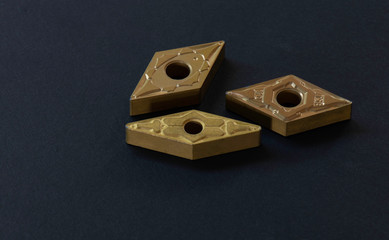 inserts positive rhombic tool with hole. Coated, cermet for steel stainless cast iron. Cutting...