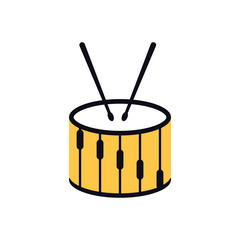 Drum graphic design template vector isolated