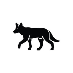 Black solid icon for jackal