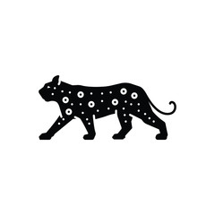 Black solid icon for leopard